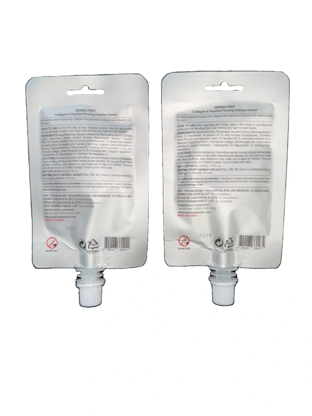 Collagen & Peptide Firming Intense Cream & Serum Duo 1.18oz 2pk